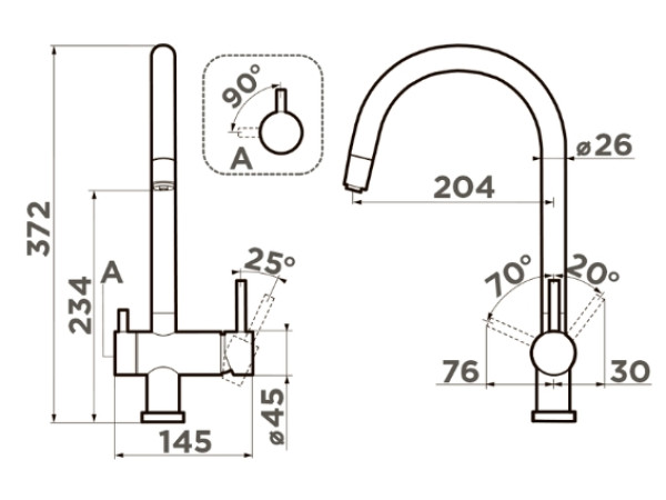 Смеситель для кухни Omoikiri Yamada P-BE ваниль 4974397 - 1