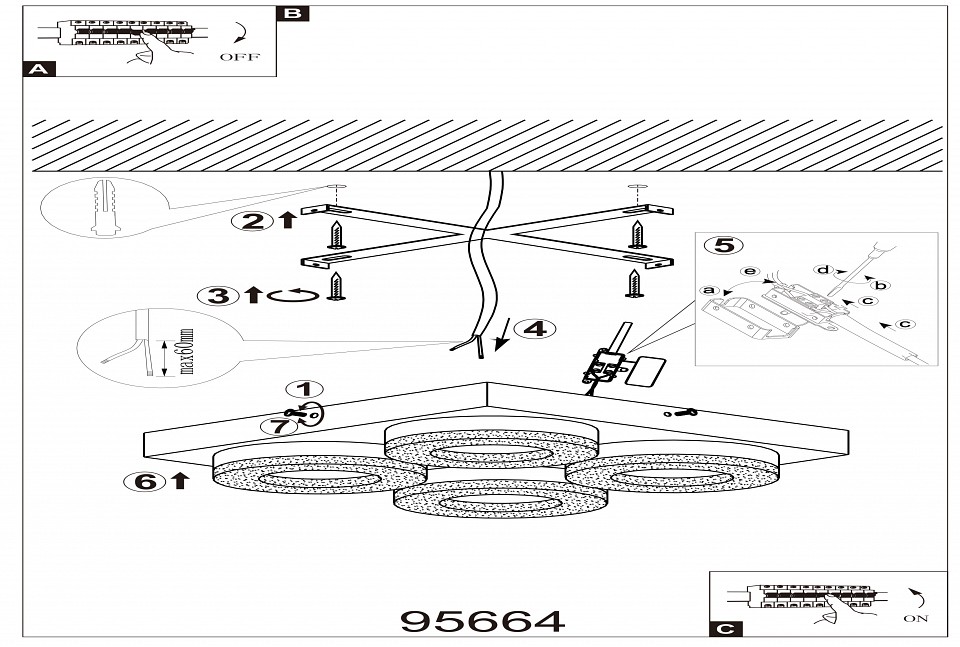 Накладной светильник Eglo ПРОМО Fradelo 95664 - 1