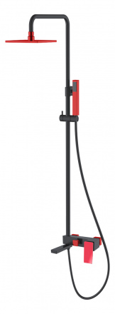 Душевая стойка Boheme Q черный с красным 148-BR.2 - 0