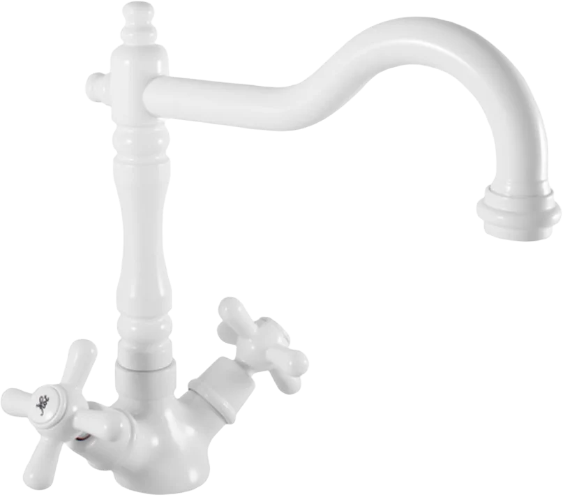 Смеситель для кухни Rav Slezak Morava retro белый MK120.5/8B - 0