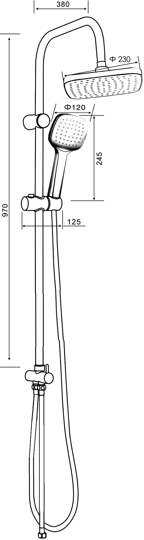 Душевая стойка STWORKI Орхус OR-05b - 4
