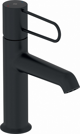 E21029-BL-BL ODEON RIVE GAUCHE смеситель для раковины, без донного клапана корпус черный, ручка черная - 0