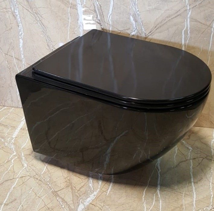 Унитаз подвесной Ceramalux черный  CL2196 -18 - 0