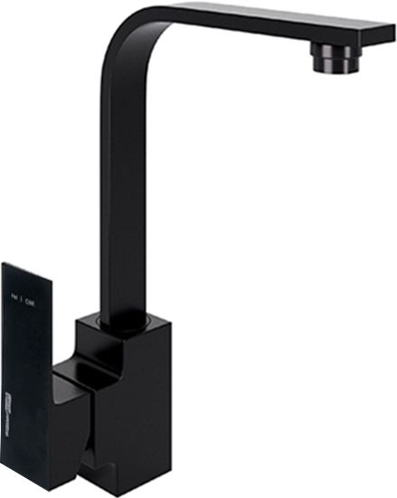 Смеситель Wasserkraft Abens 2007 для кухонной мойки, черный матовый - 0