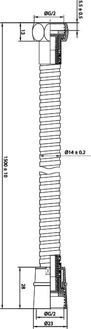 Душевой шланг Iddis 030S15Bi19 150 см - 2