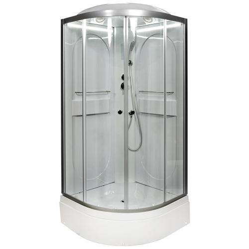 Душевая кабина Deto L 100х100 с подсветкой, хром  L510LED - 1