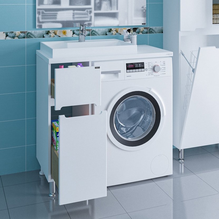 Тумба с раковиной напольная Санта Лондон 29 белый - 3