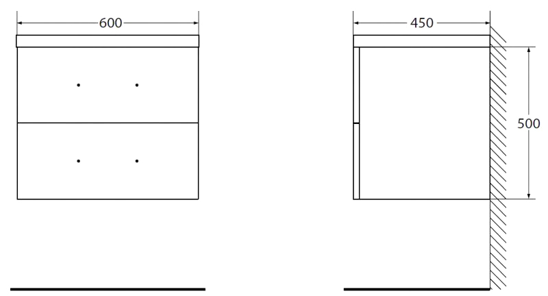 Тумба под раковину BelBagno Aurora 60 темное дерево AURORA-600-2C-SO-RT - 4