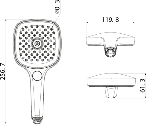 Душевая лейка Iddis Slide SLI3F0Ci18 хром - 3