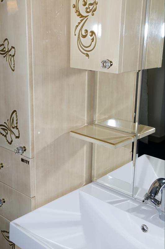 Тумба для комплекта Misty Бабочка 90 бежевая, патина Л-Баб01075-033Пр - 4