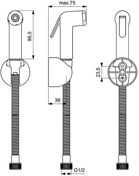 Гигиенический душ Ideal Standard Ideal Spray белый матовый - хром B0595AC - 1