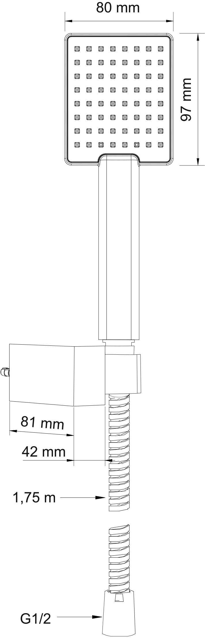Душевой гарнитур Swedbe Calypso хром  5096 - 6