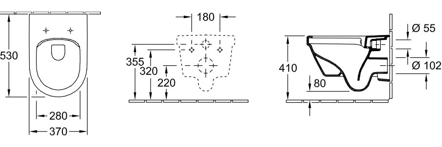 Унитаз подвесной Villeroy & Boch Omnia Architectura 5684HRR1 alpin, безободковый - 6