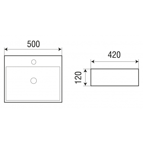 Раковина накладная Weltwasser WW ELBACH 21733 50 матовый черный  10000004505 - 1