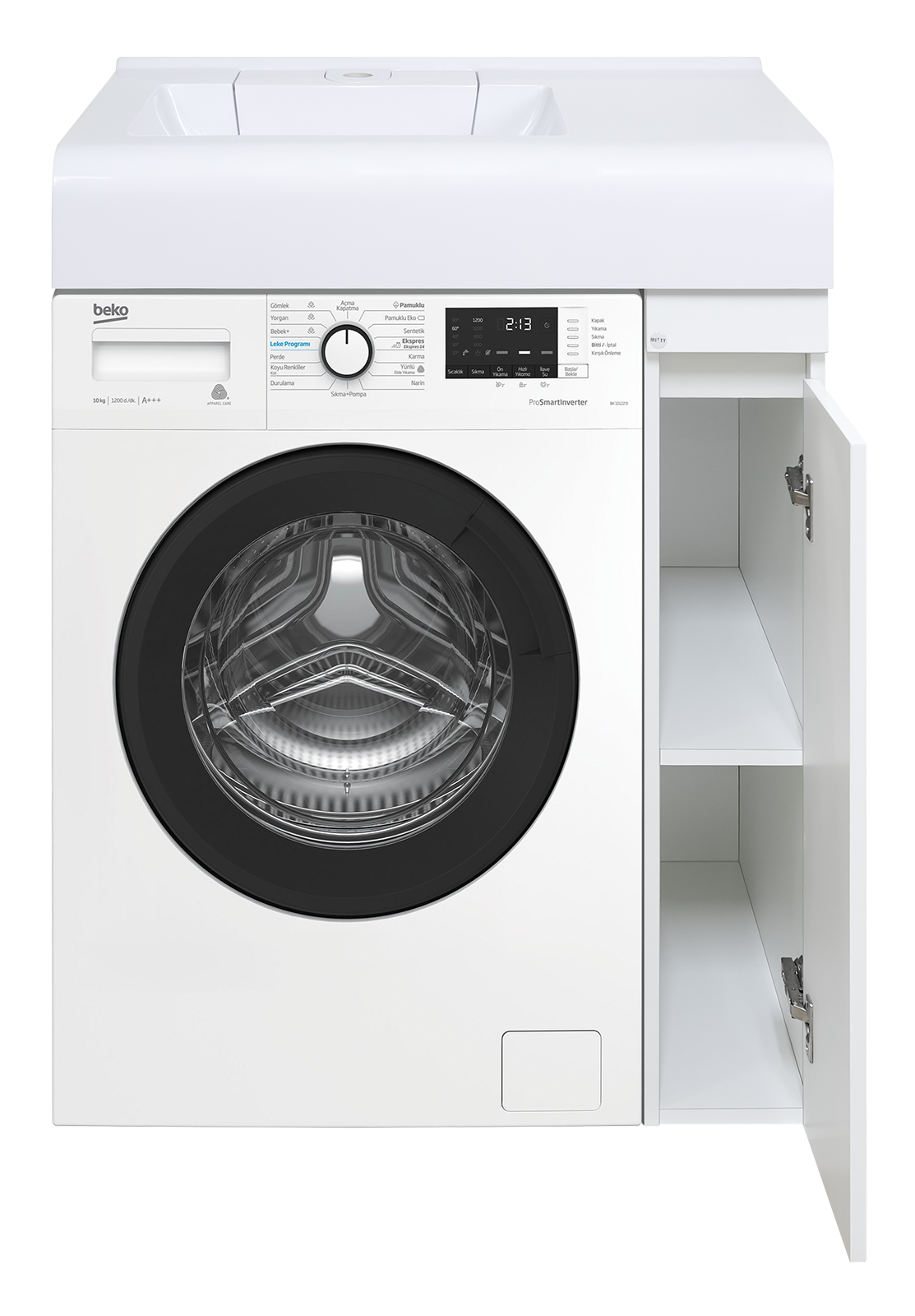 Тумба под стиральную машину Misty Амур 29 белая глянцевая Э-Аму01029-01Пр - 1