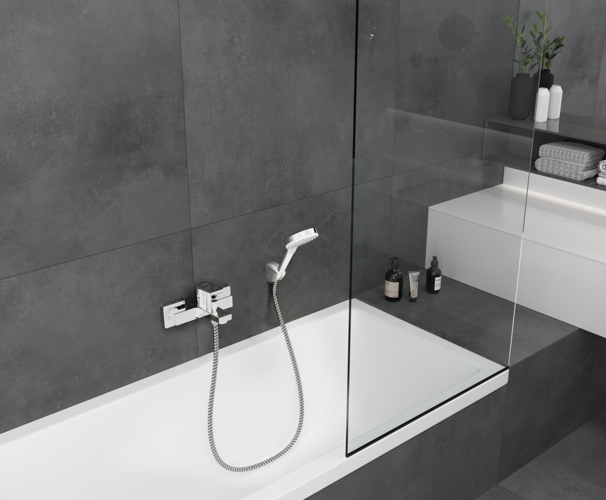 Смеситель Hansgrohe Vernis Shape 71450000 для ванны с душем, хром - 1