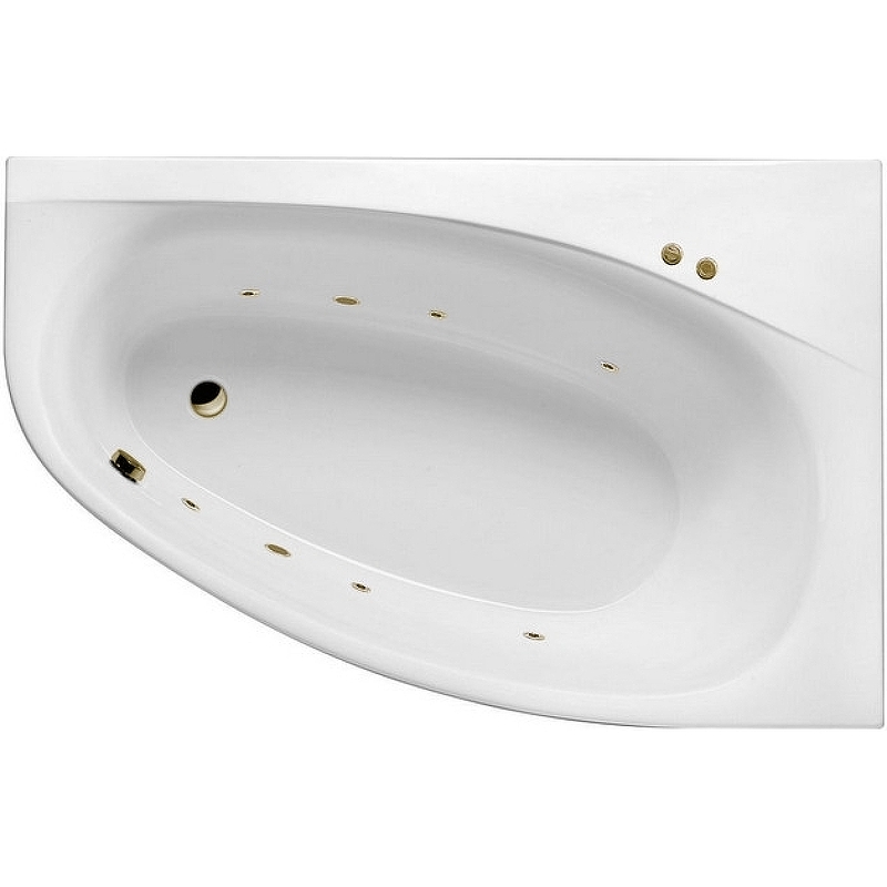 Акриловая ванна Excellent Kameleon 170x110 белая бронза правая с гидромассажем WAEX.KMP17.SOFT.BR - 0