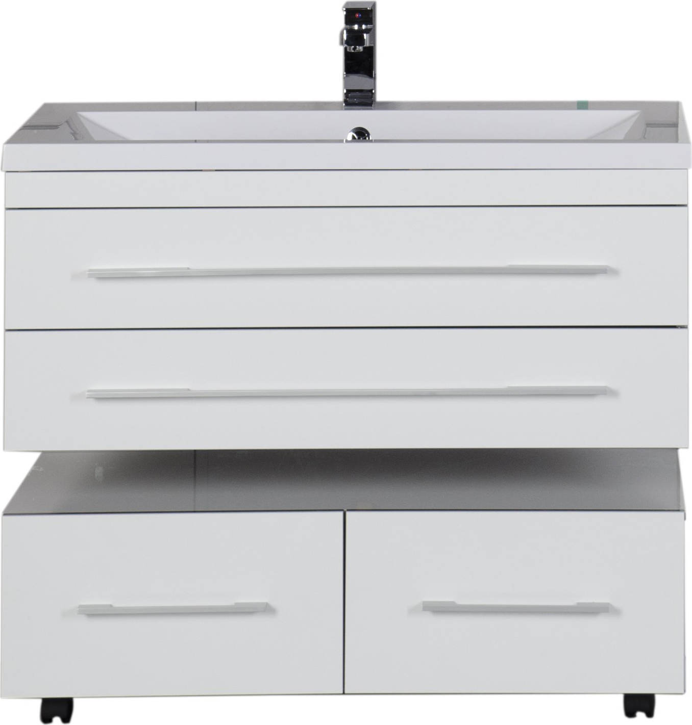 Тумба с раковиной Aquanet Верона 100 подвесная белая 175382 - 10