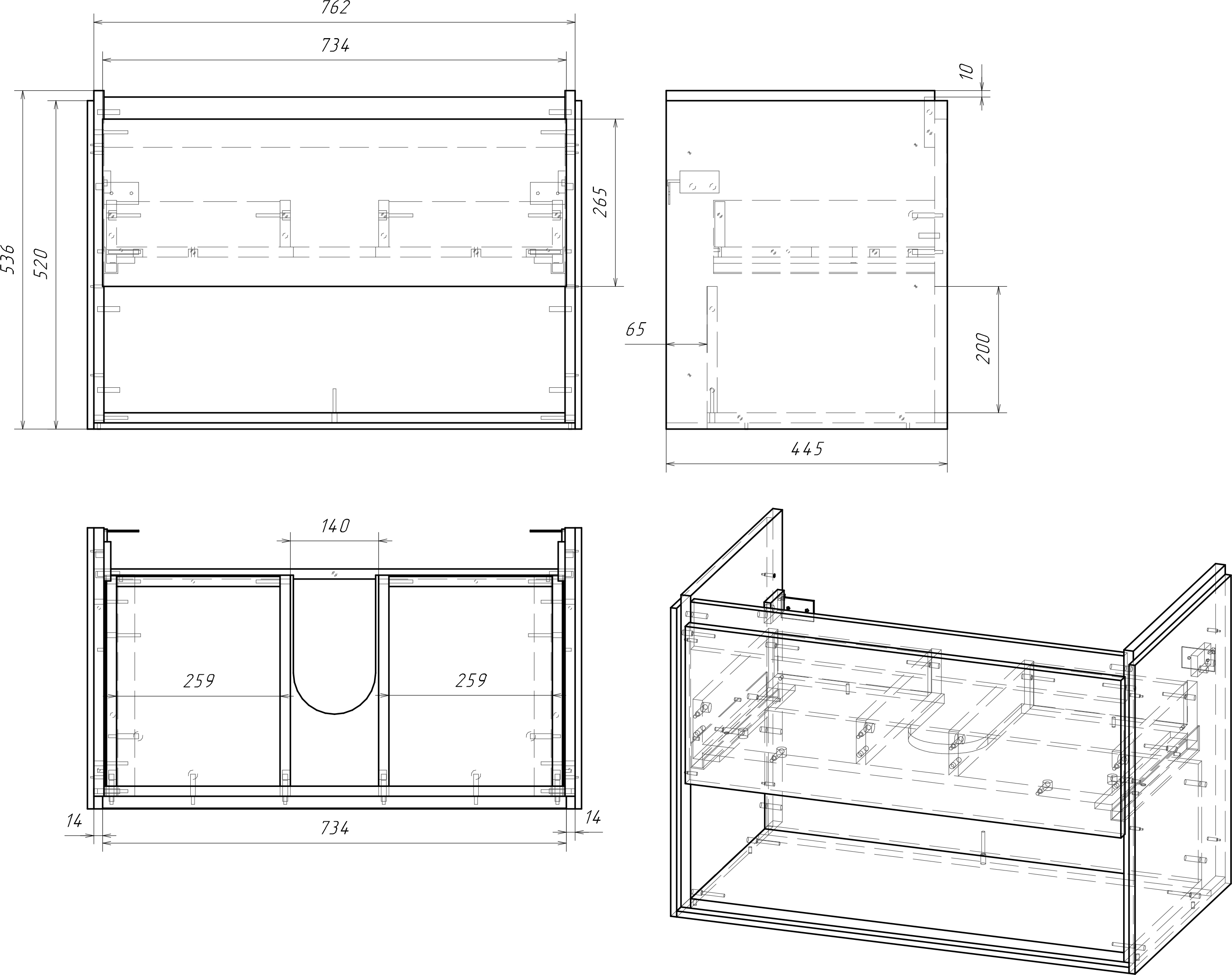 Тумба для комплекта Cersanit Louna 80 64071 - 4