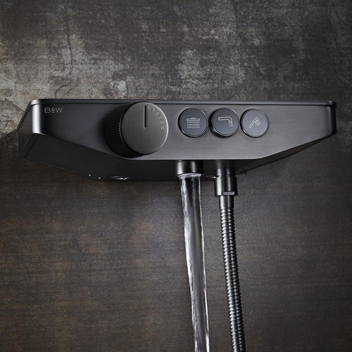 Душевая стойка Black&White Universell черная матовая 7785GM - 3