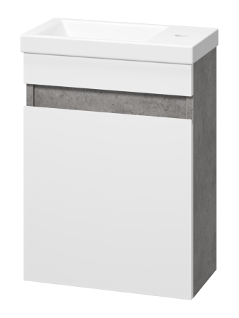 Тумба под раковину Misty Ронда 40 белая глянцевая П-Рон-01040-0521 - 0