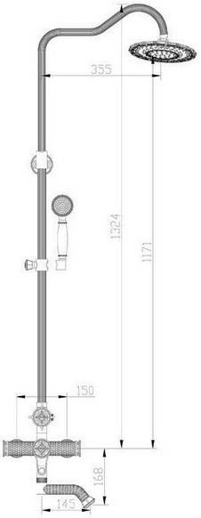 Душевая стойка Zorg Antic A 403DS-SL - 1
