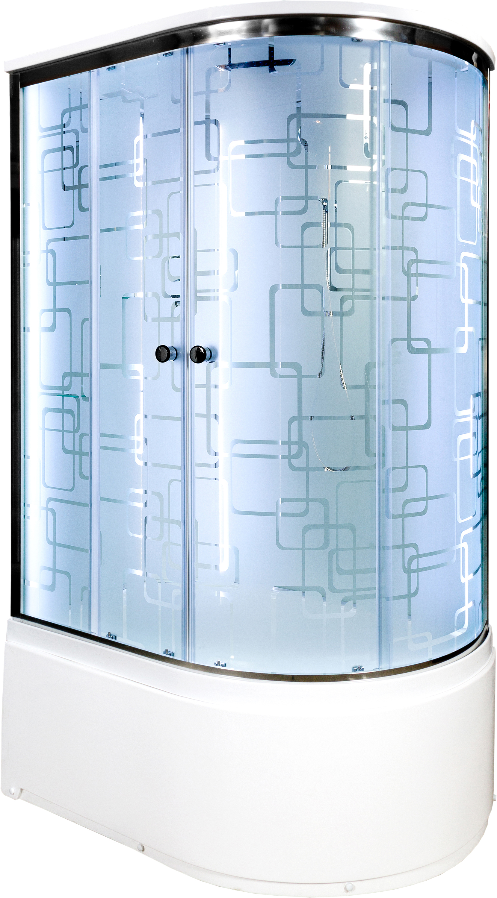 Душевая кабина DETO EM4511LLED+GM с высоким поддоном, с сиденьем - 1