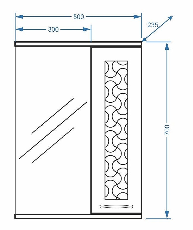 Зеркало-шкаф Stella Polar Ванда 50 R с подсветкой белый SP-00000198 - 5