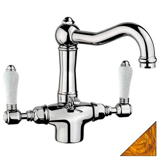 Смеситель для раковины Nicolazzi Dames Angl золото  1432GB78A - 0