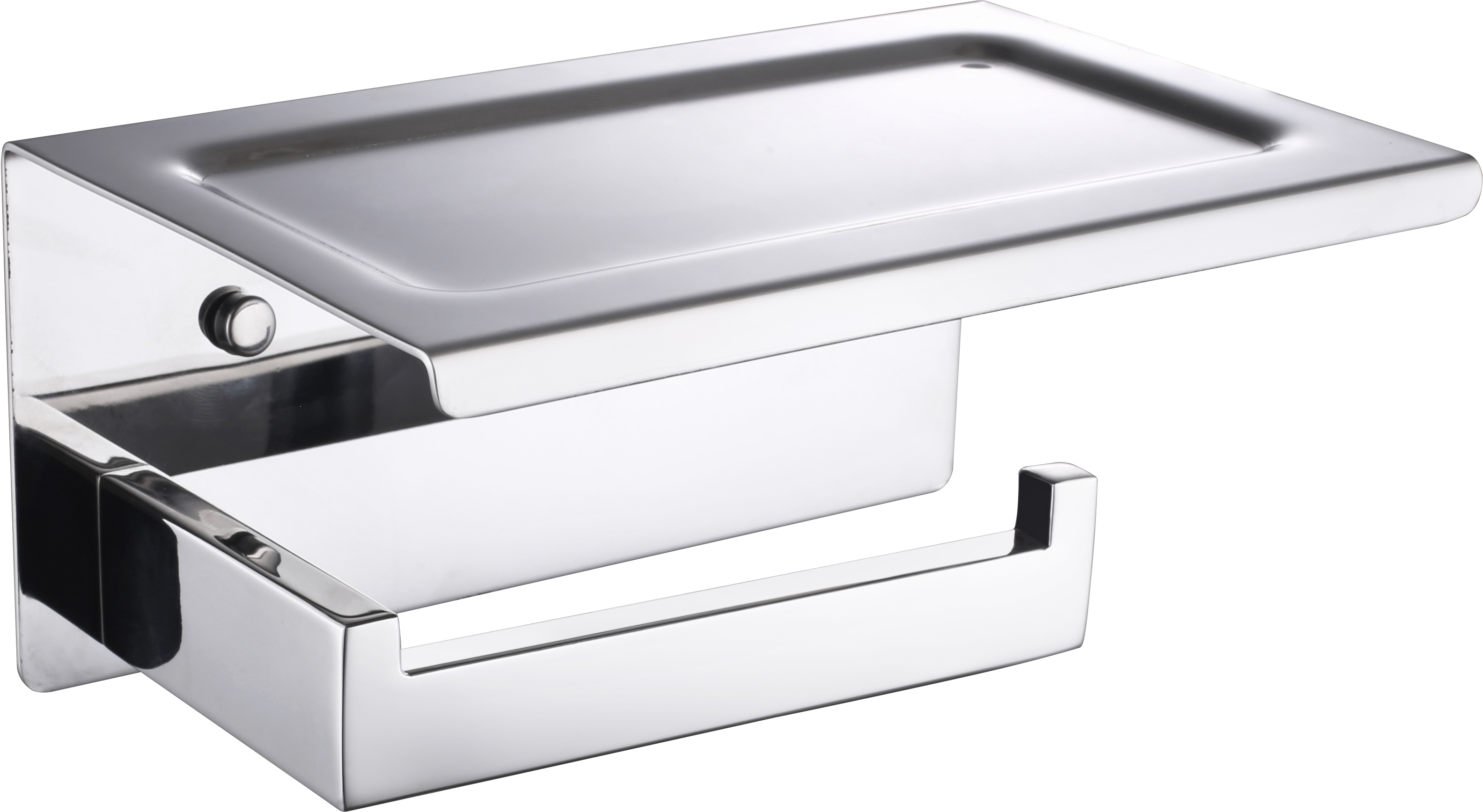 Держатель туалетной бумаги Boheme New Venturo 10311-CR с полкой для телефона - 0