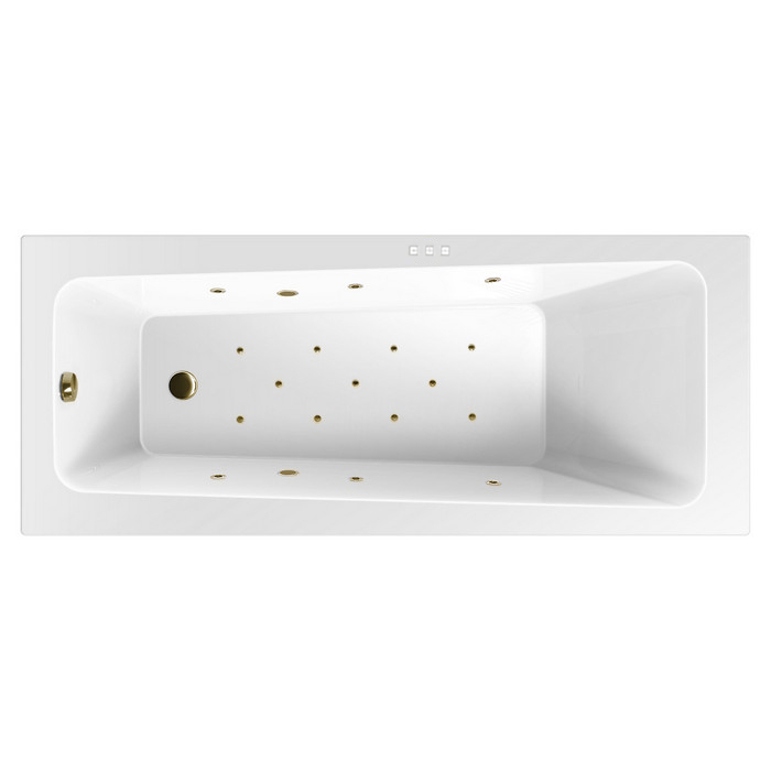 Ванна акриловая Excellent Ava Relax 160х70 с гидромассажем белый - бронза WAEX.AVA16.RELAX.BR - 0