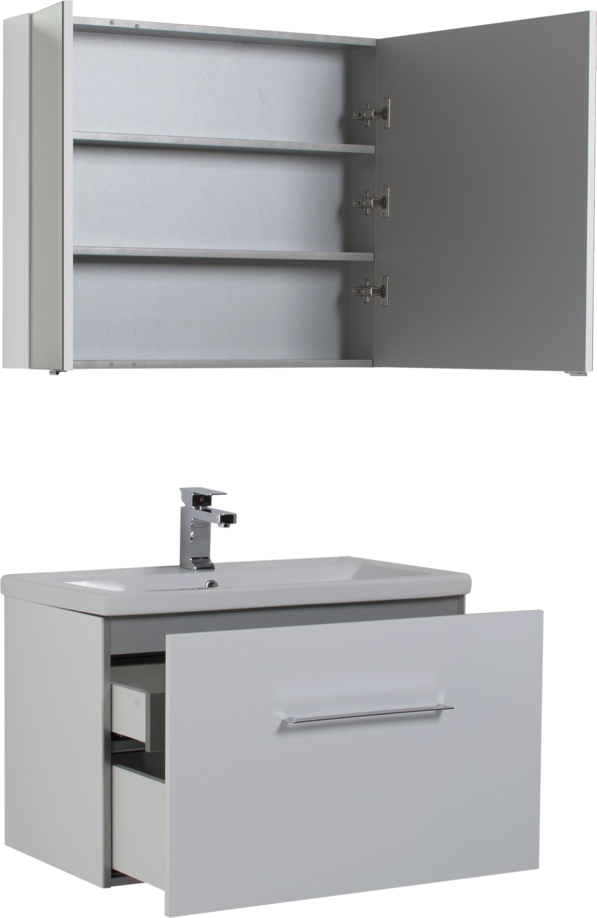 Мебель для ванной Aquanet Порто 80 белая - 2