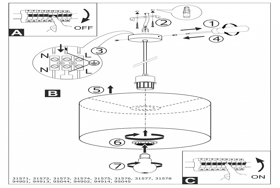 Подвесной светильник Eglo ПРОМО Pasteri 31573 - 1