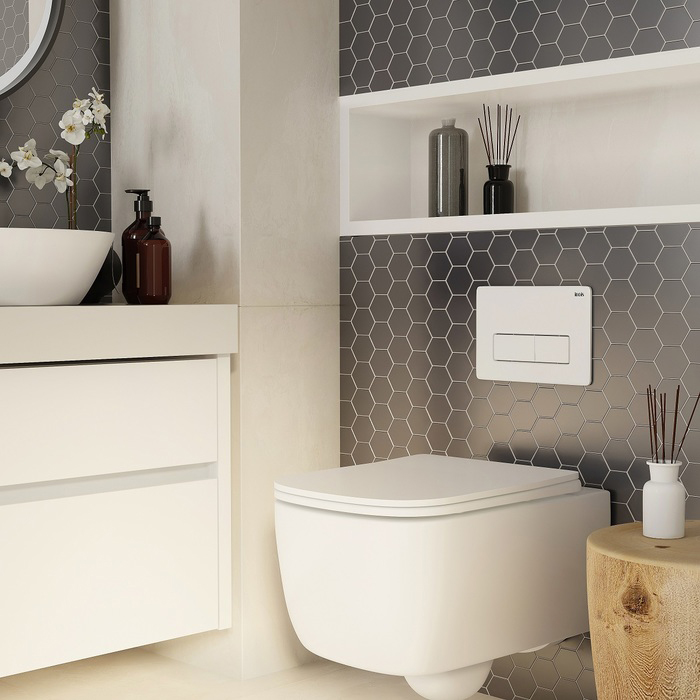 Кнопка смыва IDDIS Unifix белая глянцевая UNI10W0i77 - 1