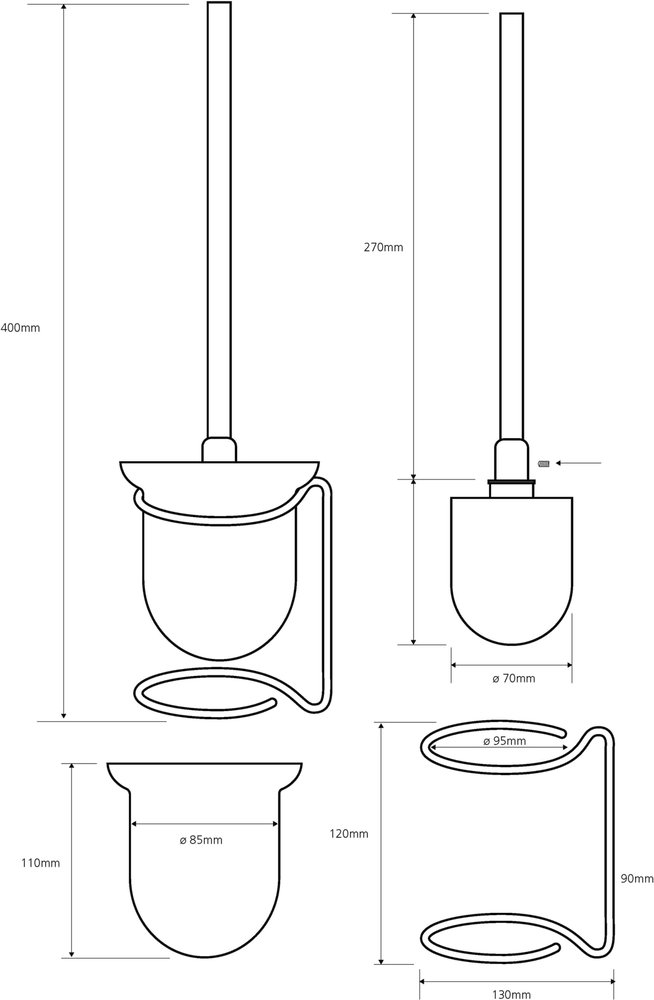 Ёршик для унитаза Bemeta OMEGA  104113102 - 1
