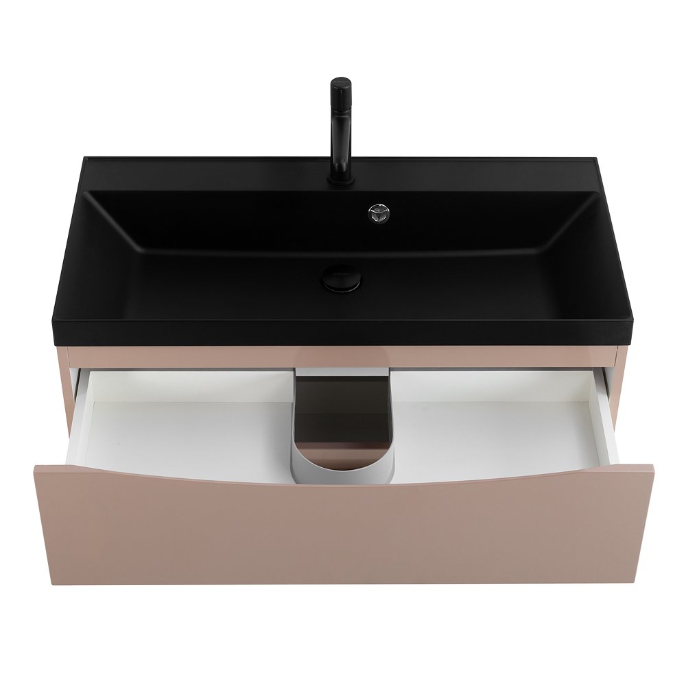 Тумба с раковиной Belbagno Marino 80 бежевый матовый - 7