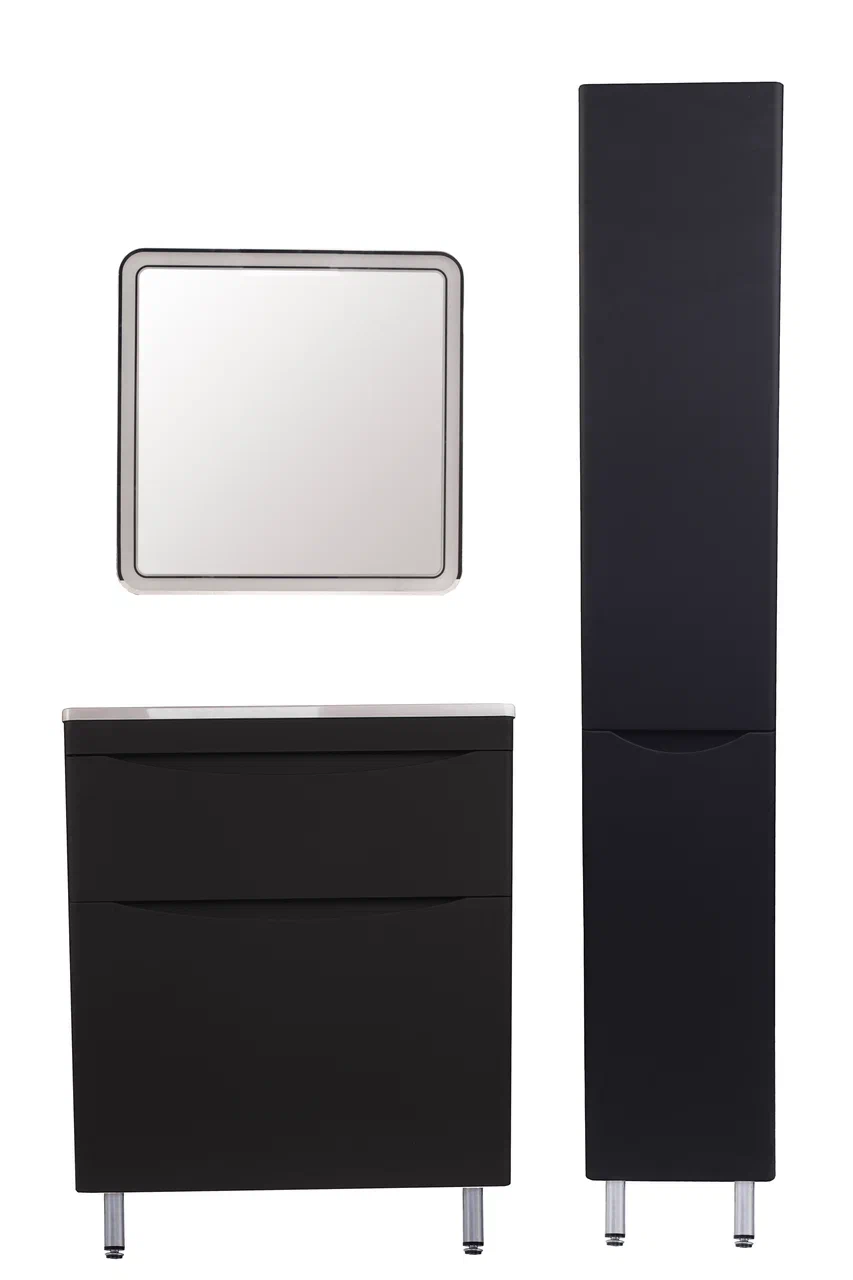 Тумба под раковину Style Line Бергамо мини 70 Люкс Plus, черный  СС-00002311 - 4