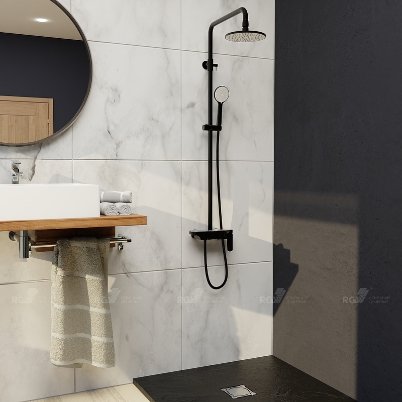 Душевой комплект RGW Shower Panels SP-33B черный матовый 51140133-04 - 1