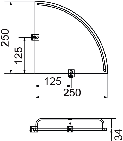 Полка Veragio Gifortes VR.GFT-9031.CR хром - 1