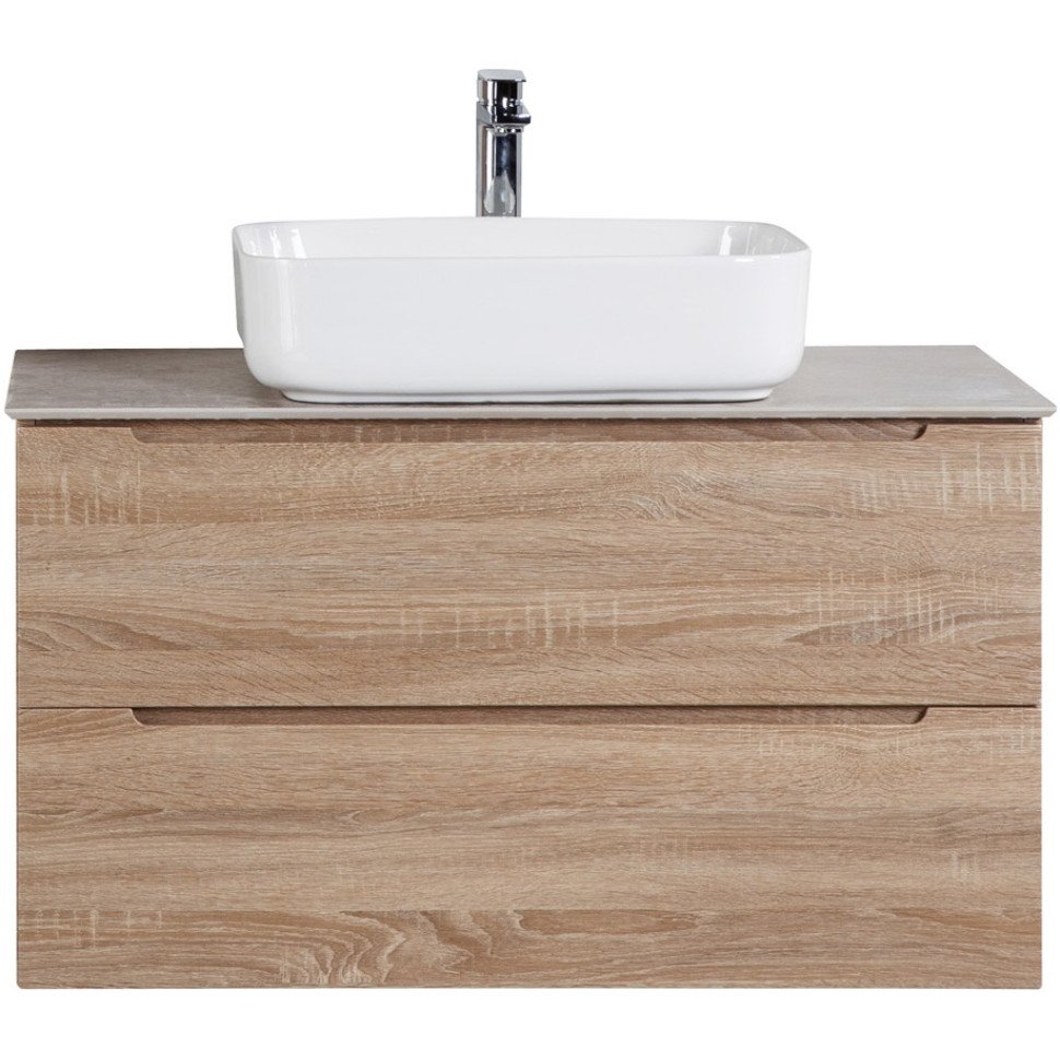 Тумба со столешницей и раковиной BelBagno Etna 100 светлое дерево - 0