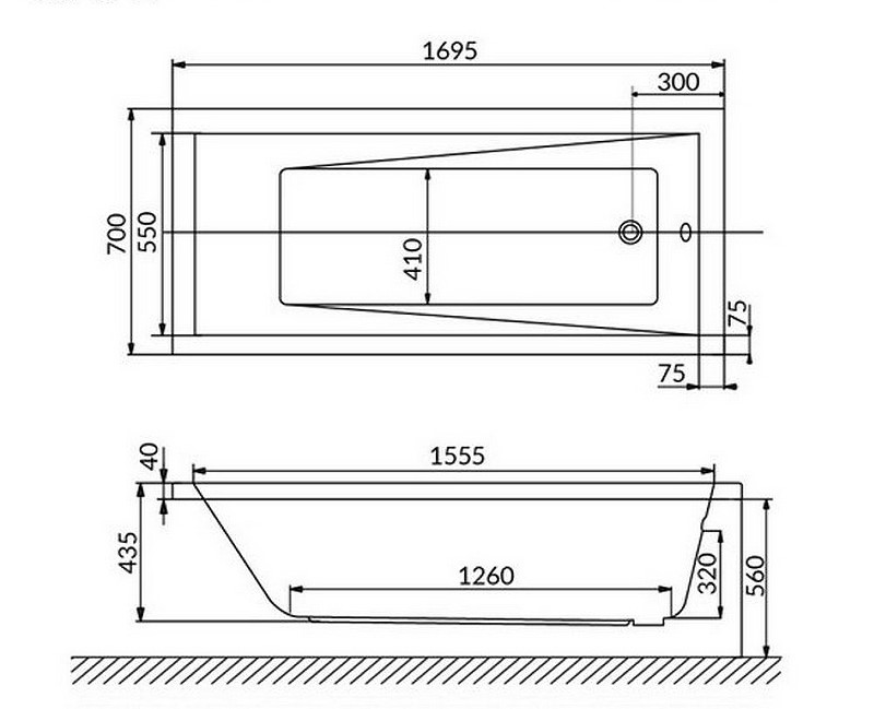 Ванна акриловая WHITECROSS Wave Soft 170x70 с гидромассажем белый - золото 0101.170070.100.SOFT.GL - 6