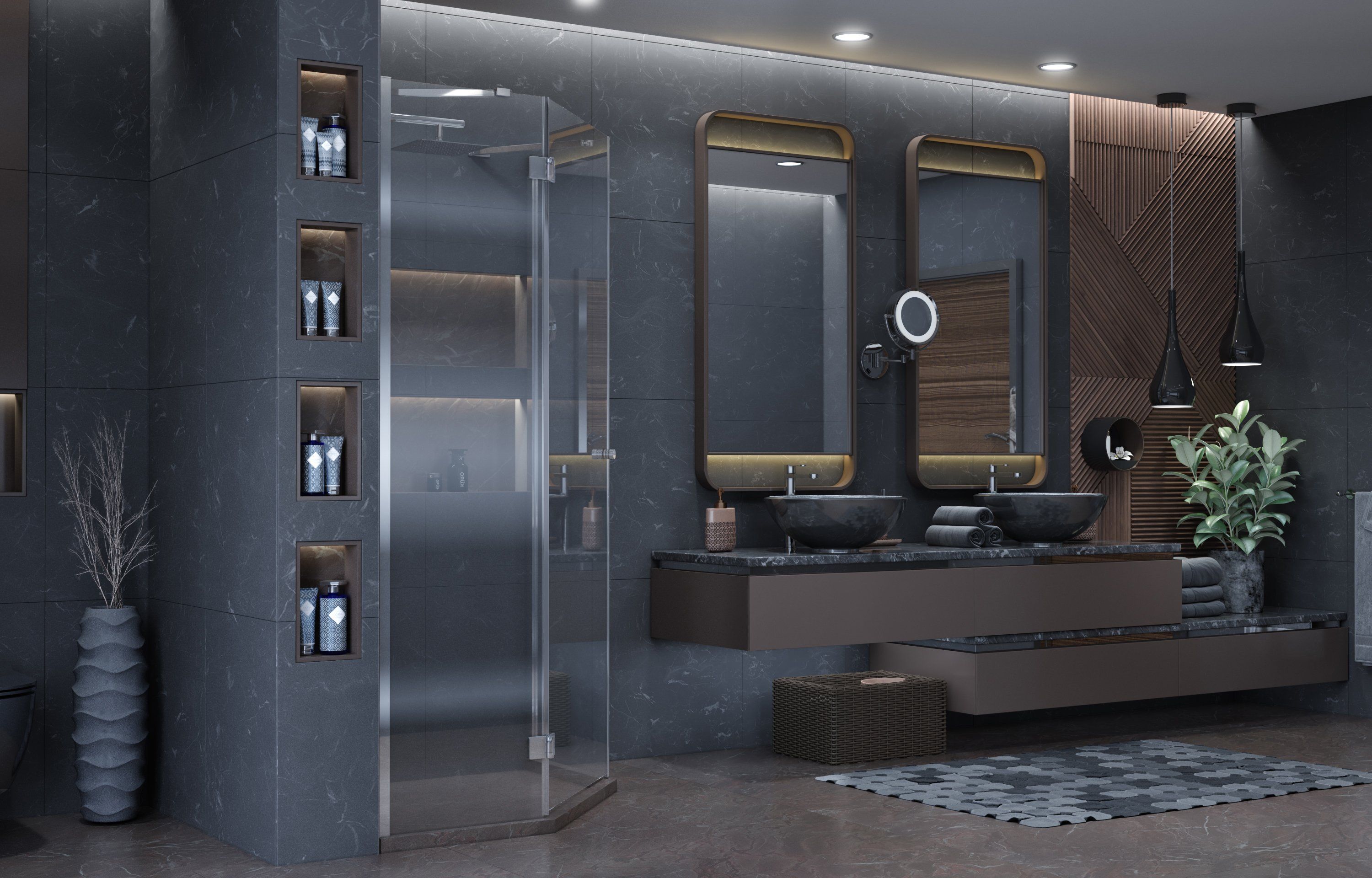 Душевой уголок Ambassador Diamond 12011112L 100х100 см - 3