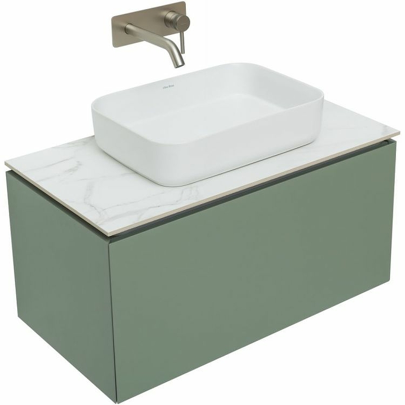 Тумба под раковину Allen Brau Infinity 85 серо - зеленый матовый 1.21002.CGM - 2