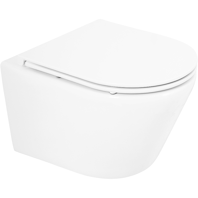 Чаша подвесного унитаза BelBagno Tre белый, с сиденьем микролифт  BB8001CHR/SC - 0