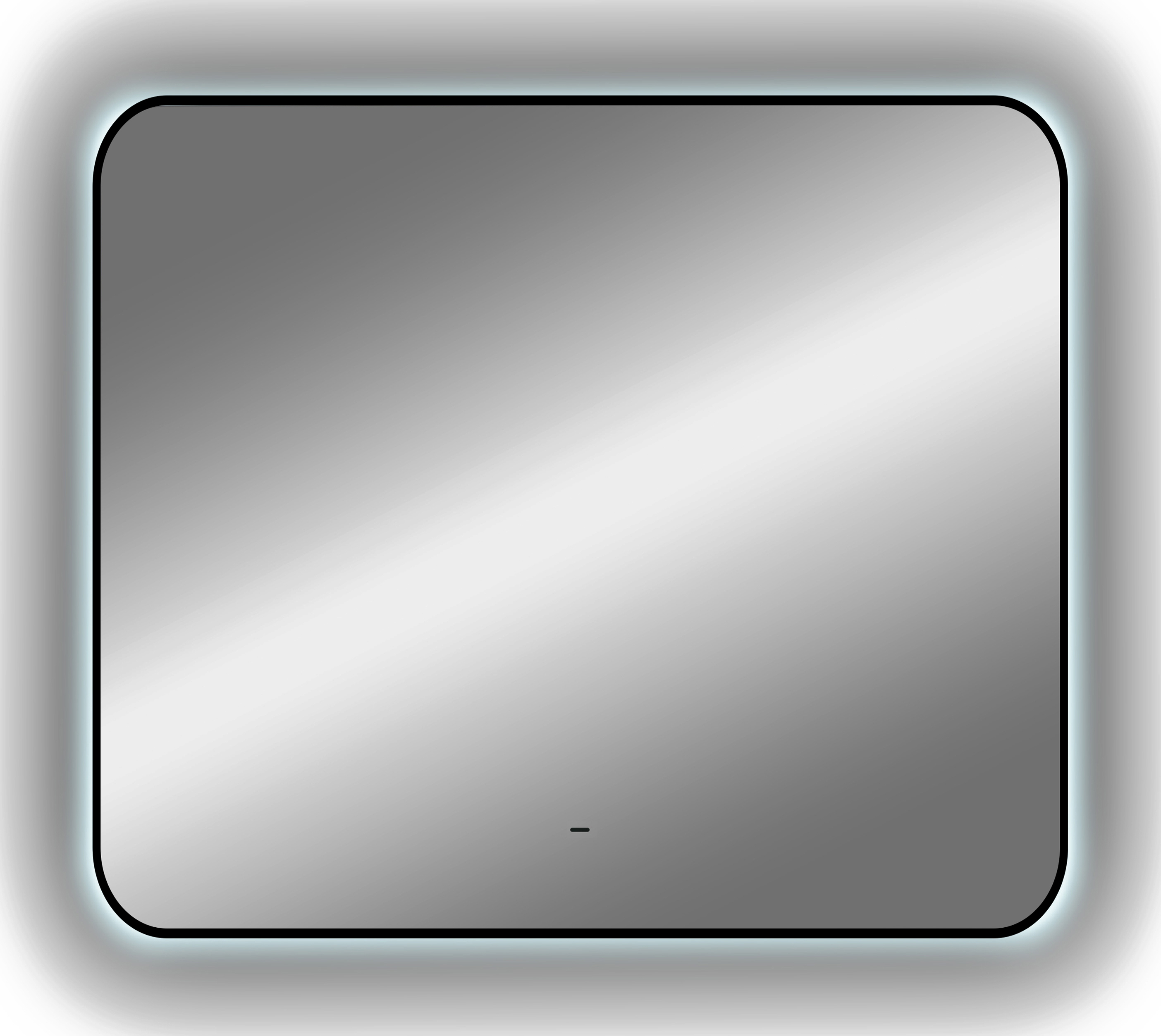 Зеркало DIWO Кострома 80 черное, с подсветкой, прямоугольное, инфракрасный выключатель ЗЛП1748 - 4