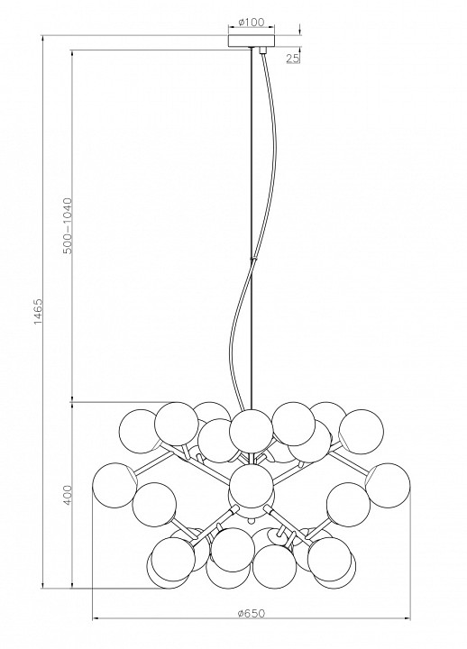 Подвесная люстра Maytoni Dallas MOD545PL-24G - 5
