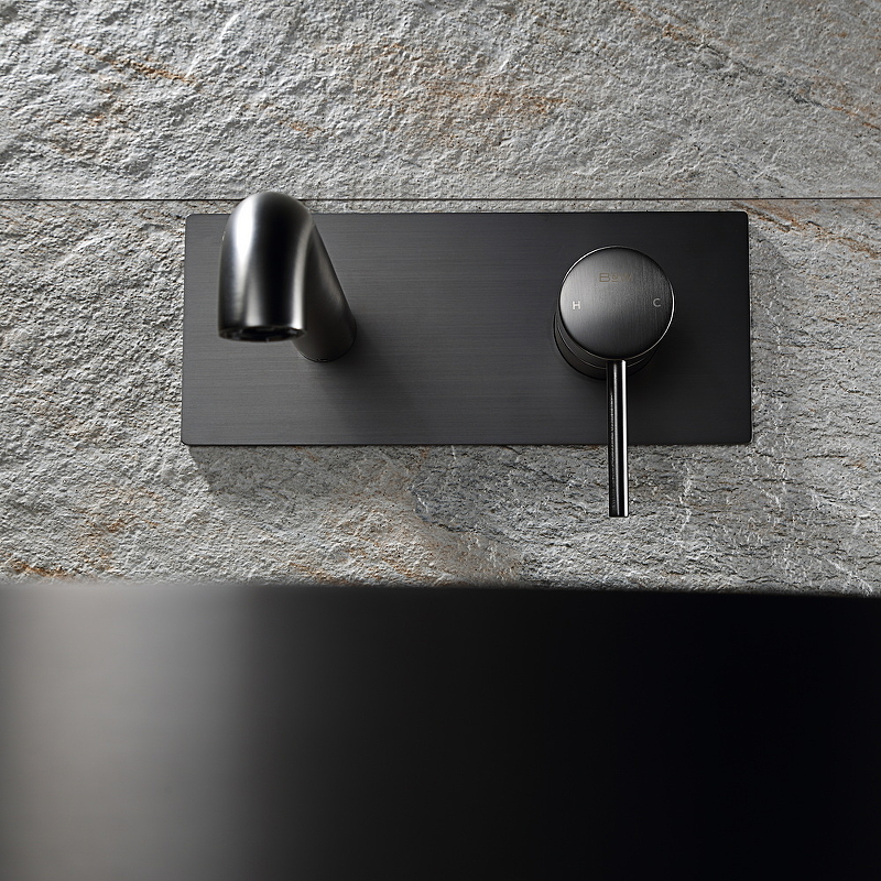 Смеситель для раковины встраиваемый Black&White Universell черный матовый 7620U - 2