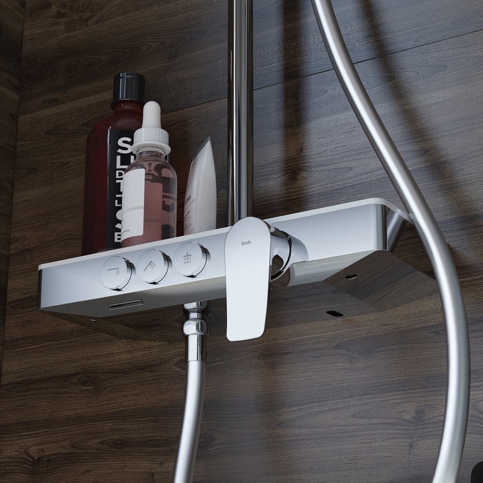 Смеситель с верхним душем и изливом SHESB3Bi06 - 3