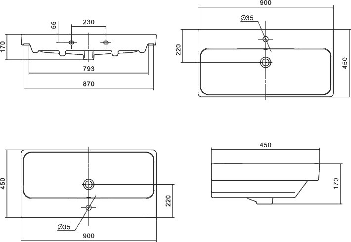 Тумба с раковиной Misty Адриана 90 - 4