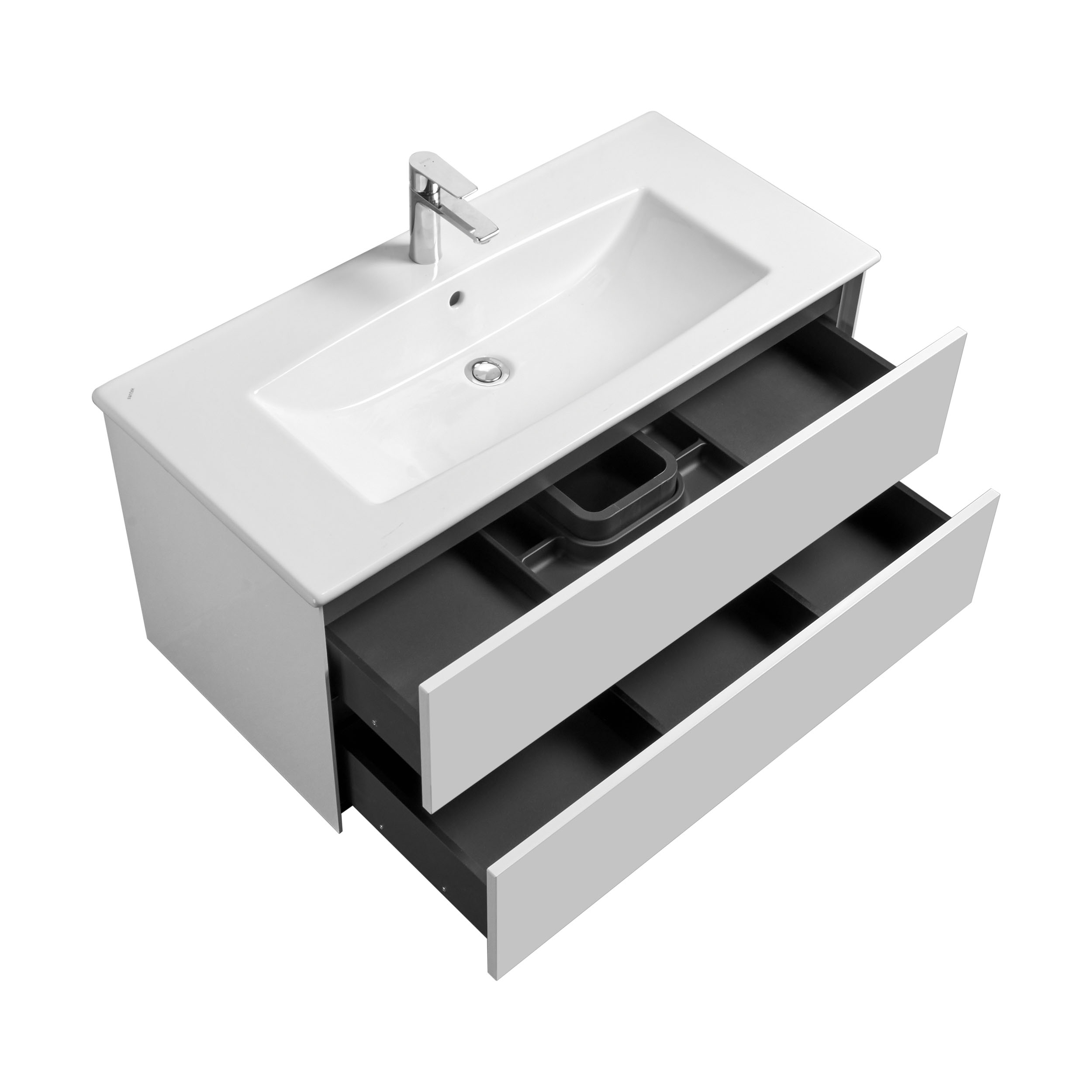 Тумба под раковину Aquaton Сохо 100 белый глянец 1A258201AJ010 - 2